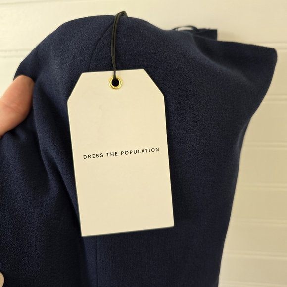 NWT Dress The Population Estella Navy Blue Gown XL - Picture 11 of 12